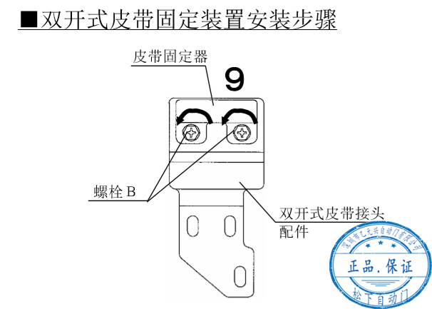 雙開(kāi)自動(dòng)門(mén)皮帶安裝